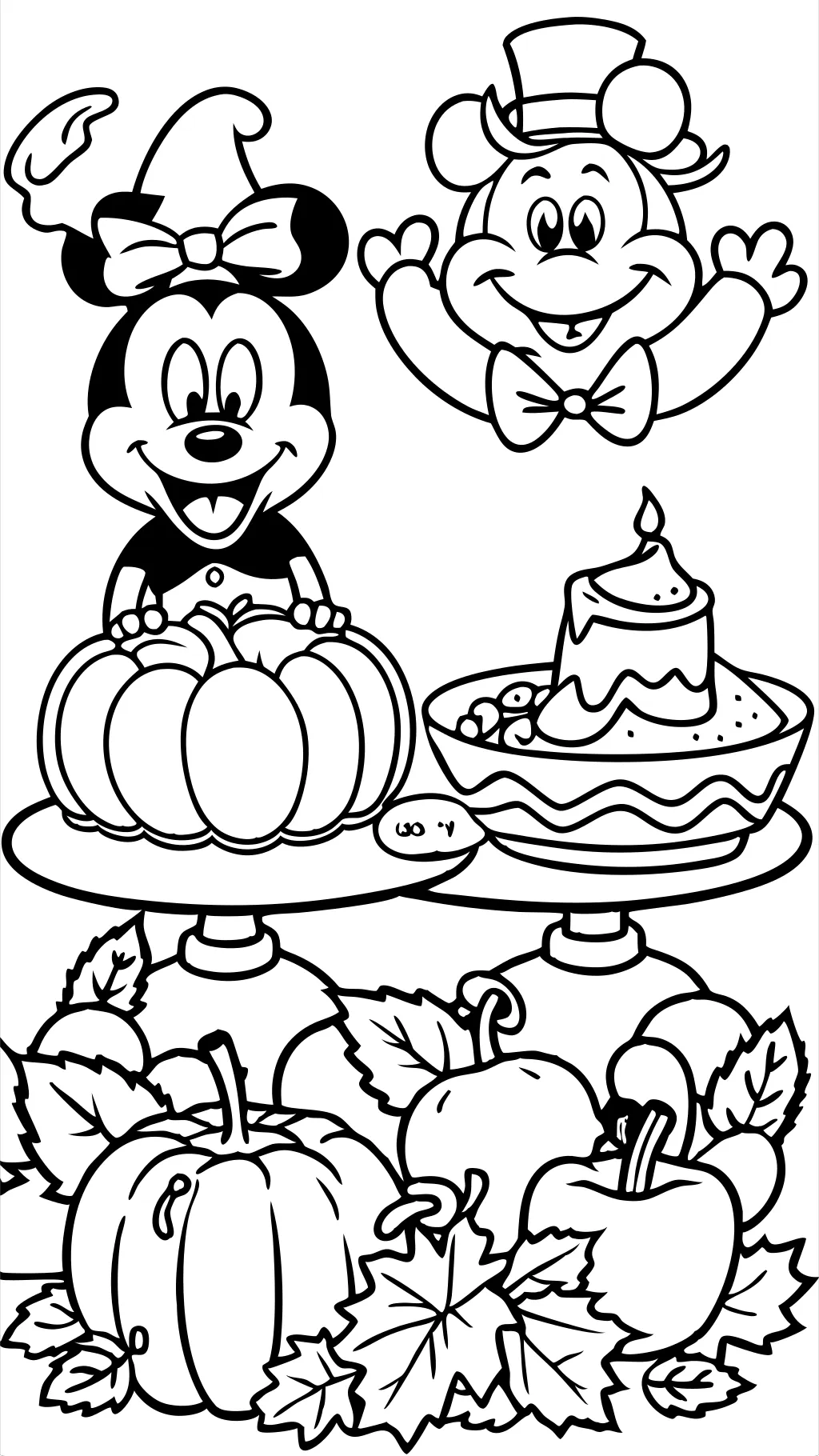 thanksgiving disney coloring pages